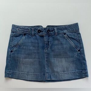 Vintage American Eagle Cotton High-Waisted Denim Mini Skirt, Jean Skirt Sz: 4